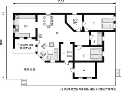 a floor plan of a house at Holiday Home Sjøbuvågen by Interhome in Korssund