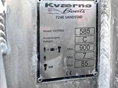 a sign on the side of a machine with a speedometer at 10 person holiday home in Brattvåg in Brattvåg