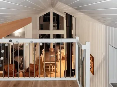 a view of a house with a balcony at 6 person holiday home in Lyngstad in Lyngstad