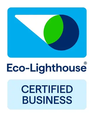 a logo for an eco lighthouse certified business at Hotel Loenfjord Loen in Loen