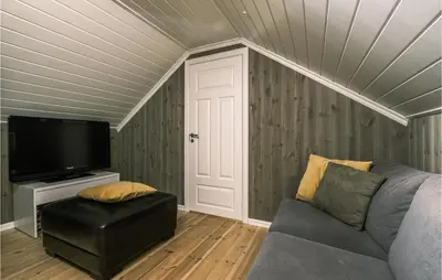 a living room with a couch and a flat screen tv at Stunning Home In Rauland With Wifi in Rauland