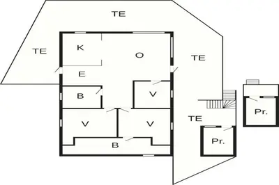 a floor plan of a house at 7 person holiday home in KLOKKARVIK in Klokkarvik