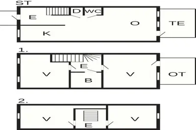two diagrams of a house with different floors at 6 person holiday home in Austrheim in Utkeila