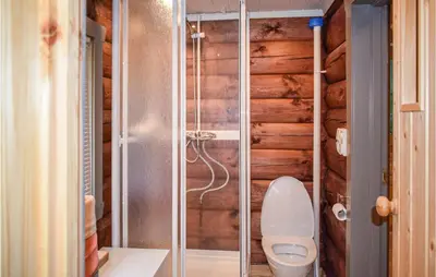 a bathroom with a toilet and a shower at 3 Bedroom Amazing Home In Uvdal in Uvdal