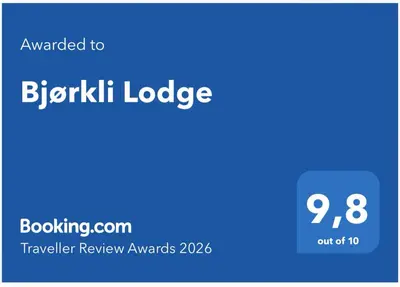 a screenshot of the british lodgezer review awards at Bjørkli Lodge in Geilo
