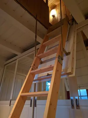 a ladder in a tiny house at Flotunet - Anestova in Stryn