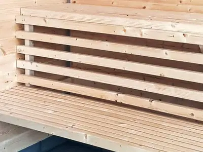 a wooden wall of a building at 8 person holiday home in Svelgen in Svelgen