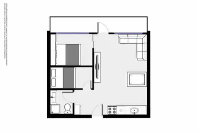 a floor plan of a small house at Beste beliggenhet på Geilo. in Geilo