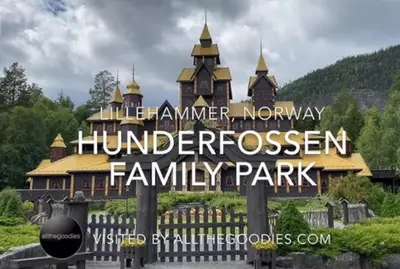 a large building with a sign in front of it at Fantastic and high standard apartment in Nordseter in Lillehammer