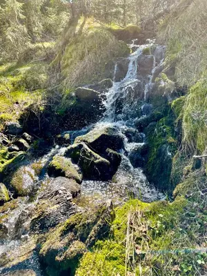 a stream of water on the side of a hill at Gausta View in Gaustablikk
