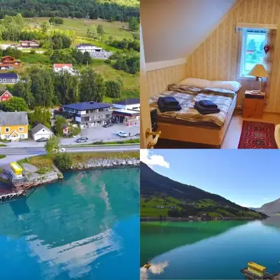 Sjarmerende feriehus i Olden rett ved fjorden