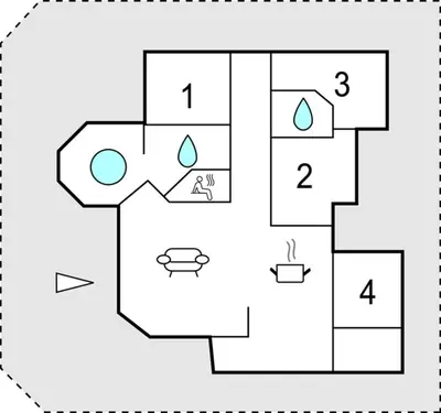 a block diagram of an electrical circuit at Amazing Home In Auklandshamn With Sauna in Vestvik