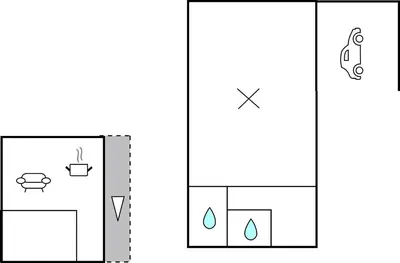 a diagram of a toilet and a diagram of a sink at Cozy Home In Norheimsund in Norheimsund