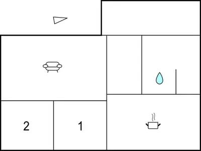 a diagram of a box with a water drop at Holiday Home Ålvik Ytre Ålvik in Ålvik
