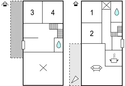 a diagram of a house with different diagrams at Gorgeous Home In Dalsøyra With Kitchen in Dalsøyra