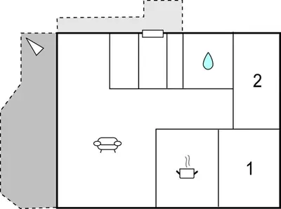 a schematic diagram of a laboratory with two objects at Holiday Home Balestrand Stokkabø in Balestrand