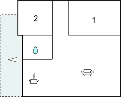 a schematic diagram of the reaction of two different liquids at Beautiful Home In Hundeidvik in Hundeidvik