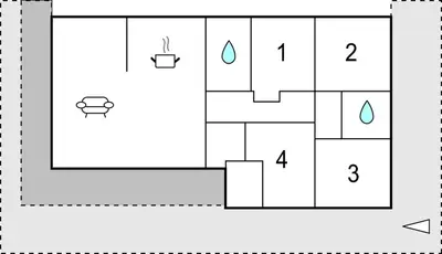 a diagram of a block diagram of a building at Gorgeous Home In Hundeidvik in Hundeidvik