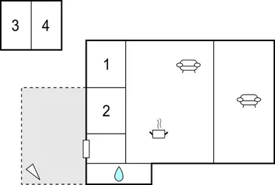 a block diagram of a square with the number four at Idavolden in Stangvik