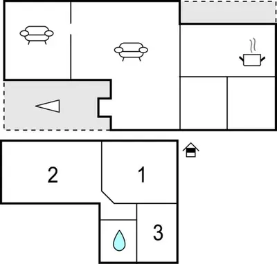 a block diagram of a block diagram of a house at Lovely Home In Vestsida With Wifi in Fall