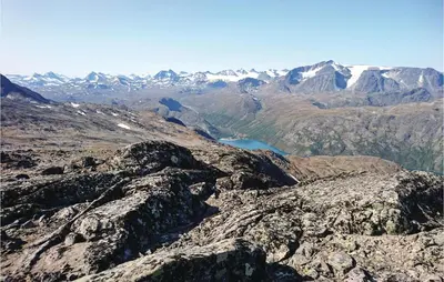 a view from the top of a mountain at Thorleifsbuskogheim in Vang I Valdres