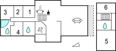 a block diagram of a house with the drawings of the floor at Skarsnuten in Hemsedal