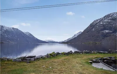 a view of a body of water with mountains at Awesome Home In Rauland With Kitchen in Rauland