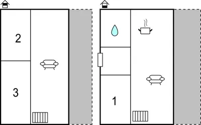 a set of four diagrams showing the proportions of a toilet at Gorgeous Home In Søre Osen With Wifi in Midskogberget