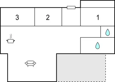 a schematic diagram of the flow of water in a block diagram at 3 Bedroom Amazing Home In Jaren in Jaren