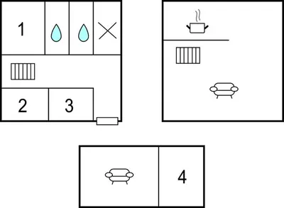 an illustration of an empty counter with four different numbers at 4 Bedroom Lovely Home In Øyer in Øyer