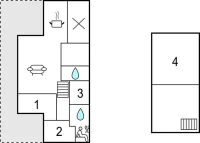 a floor plan of a house at 4 Bedroom Beautiful Home In Sjusjøen in Sjusjøen