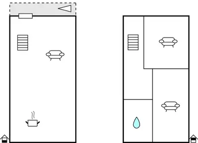 two diagrams showing the different views of a toilet at Bjertnes Turistgård in Noresund