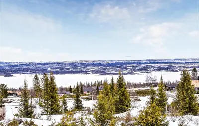 a view of a snow covered field and trees at 2 Bedroom Beautiful Home In Gol in Gol