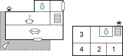 a block diagram of a house at Amazing Home In Ytterøy With Wifi