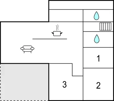 an image of a diagram of a bathroom with a sink at Amazing Home In Tisleidalen With Sauna in Hovda