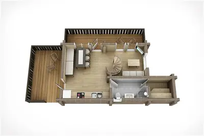 a rendering of a floor plan of aominiumominium at Mosetertoppen Panorama anneks 1B in Hafjell