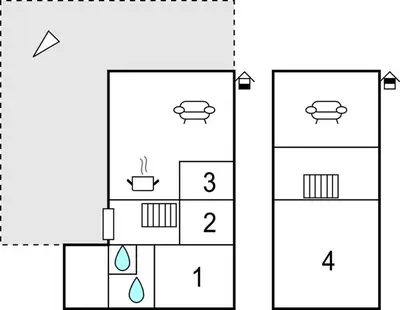 a block diagram of a block diagram of a building at 4 Bedroom Nice Home In Sogndal in Sogndal