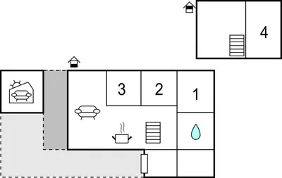a block diagram of a building at Gorgeous Home In Øydegard in Nastad