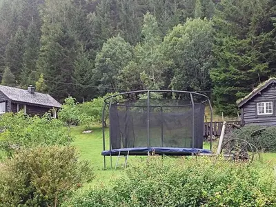 a trampoline in the middle of a field at 4 person holiday home in Bryggja-By Traum in Bryggja