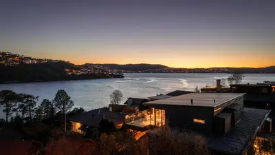 a house with a view of a river at 