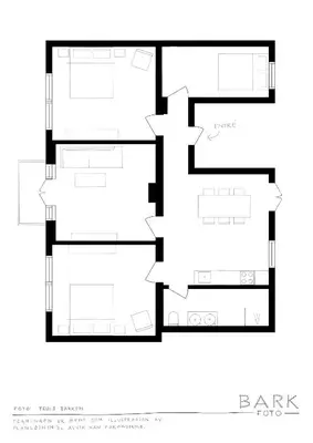 a floor plan of a building at Odda Panorama in Odda