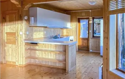a kitchen with a sink and a counter top at 5 Bedroom Gorgeous Home In Eggedal in Eggedal