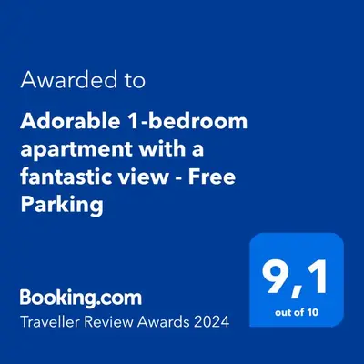 a screenshot of a text box with the words upgraded to ad adoptable bathroom at Adorable 1-bedroom apartment with a fantastic view - Free Parking in Trondheim