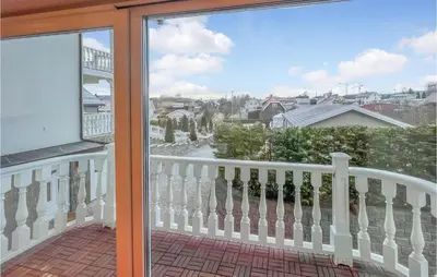 a view from the balcony of a house at 1 Bedroom Nice Apartment In Hamar in Hamar
