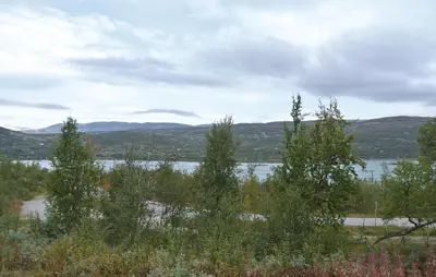 a view of a lake with trees and mountains at Holiday Home Haugastøl Xxxix in Haugastøl