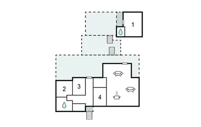 a floor plan of a house at Cozy Home In Meisingset With Kitchen in Meisingset